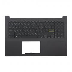 Клавиатура для ноутбука Asus 15 X513EA черная с черным топкейсом
