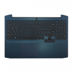 Клавиатура для ноутбука Lenovo 3-15IMH05 черная с синим топкейсом