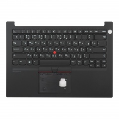 Клавиатура для ноутбука Lenovo ThinkPad E14 черная с черным топкейсом