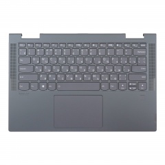 Клавиатура для ноутбука Lenovo Yoga 7-14ITL5 серая с серым топкейсом