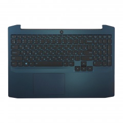 Клавиатура для ноутбука Lenovo Gaming 3-15ARH05 черная с синим топкейсом