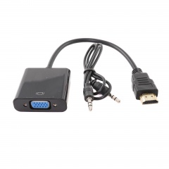  Переходник HDMI - VGA + Audio черный (кабель)