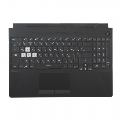 Клавиатура для ноутбука Asus FX506HC черная с черным топкейсом