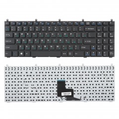 Клавиатура для ноутбука DNS C5500 черная без рамки, плоский Enter