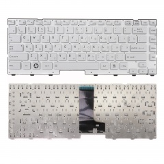 Клавиатура для ноутбука Toshiba T230 серебристая без рамки, плоский Enter