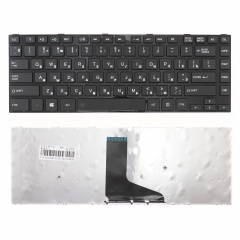 Клавиатура для ноутбука Toshiba Satellite C40 черная с черной рамкой
