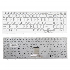 Клавиатура для ноутбука Sony VPC-EB белая с рамкой