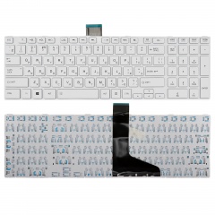 Клавиатура для ноутбука Toshiba C850, L850, P850 белая с рамкой