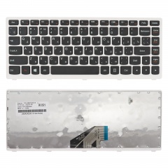 Клавиатура для ноутбука Lenovo U310 черная с белой рамкой