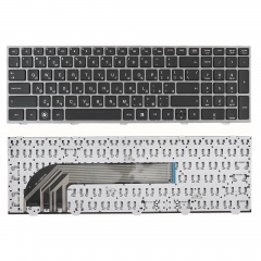 Клавиатура для ноутбука HP ProBook 4540S, 4740S черная с серой рамкой