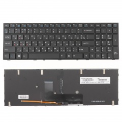 Клавиатура для ноутбука DNS Clevo P650SG, P650SE черная с подсветкой