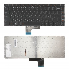 Клавиатура для ноутбука Lenovo U330P черная без рамки, с подсветкой