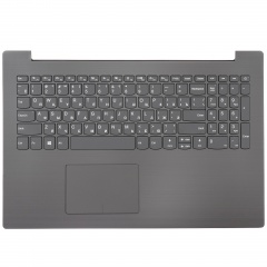 Клавиатура для ноутбука Lenovo 320-15AST серая c серым топкейсом, с тачпадом