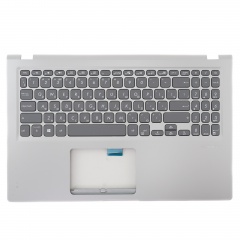 Клавиатура для ноутбука Asus X515JA-1S серая с серебристым топкейсом