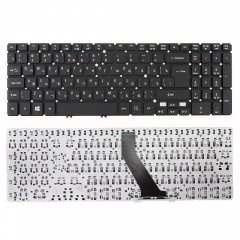 Клавиатура для ноутбука Acer V5-572G черная без рамки, Г-образный Enter