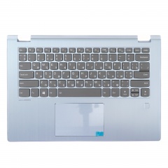 Клавиатура для ноутбука Lenovo Yoga 530-14IKB серая c голубым топкейсом