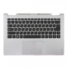 Клавиатура для ноутбука Lenovo Yoga 710-14ISK чёрная с серебристым топкейсом
