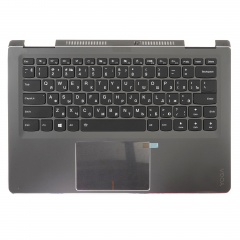Клавиатура для ноутбука Lenovo Yoga 710-14IKB чёрная с темно-серым топкейсом