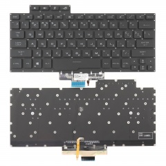 Клавиатура для ноутбука Asus Rog Zephyrus G14 GA401 черная без рамки, с подсветкой