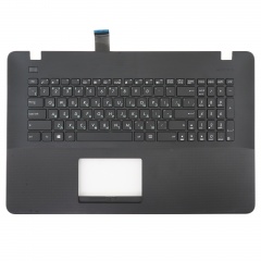 Клавиатура для ноутбука Asus X751N черная с черным топкейсом