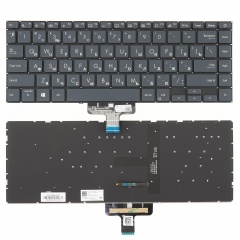 Клавиатура для ноутбука Asus UX435 черная без рамки, с подсвесткой