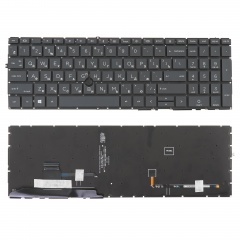 Клавиатура для ноутбука HЗ Elitebook 850 G7 черная без рамки, с подсветкой, со стиком