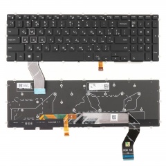 Клавиатура для ноутбука Dell G5 5590 черная без рамки, с подсветкой