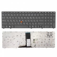 Клавиатура для ноутбука HP Elitebook 8760W серая со стиком