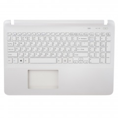 Клавиатура для ноутбука Sony SVF15 белая с белым топкейсом