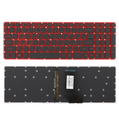 Клавиатура для ноутбука Acer Nitro 5 AN515 черная без рамки, с подсветкой
