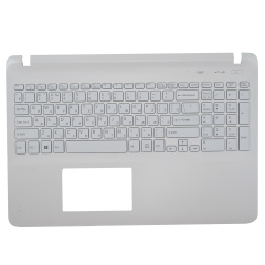 Клавиатура для ноутбука Sony SVF15 белая с белым топкейсом, с подсветкой