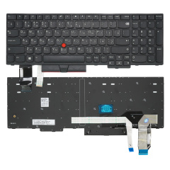 Клавиатура для ноутбука Lenovo ThinkPad E580, L580, T590 черная с черной рамкой, со стиком
