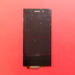 Дисплей в сборе с тачскрином для Sony Xperia Z1 черный