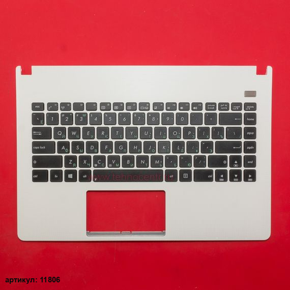 Клавиатура для ноутбука Asus X401 черная с белым топкейсом