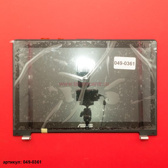 Дисплей в сборе с тачскрином для Asus S550 черный с рамкой