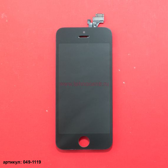 Дисплей в сборе с тачскрином для Apple iPhone 5 черный - оригинал
