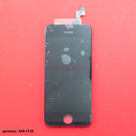 Дисплей в сборе с тачскрином для Apple iPhone 5S, SE черный - оригинал