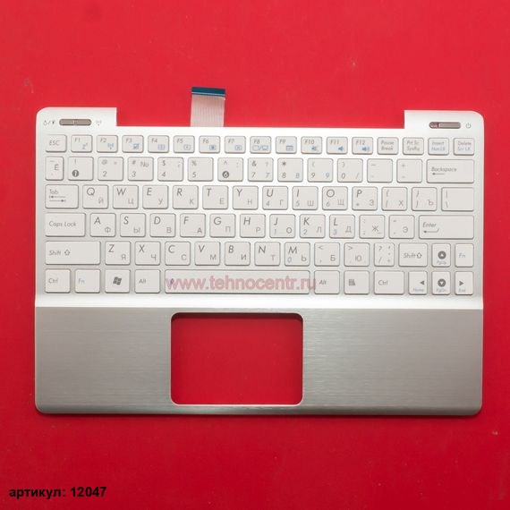 Клавиатура для ноутбука Asus Eee PC 1018P белая с топкейсом