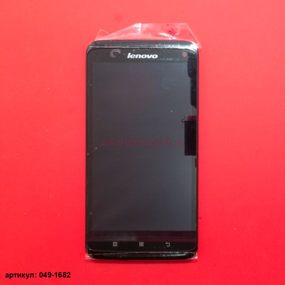 Дисплей в сборе с тачскрином для Lenovo S930 черный с рамкой