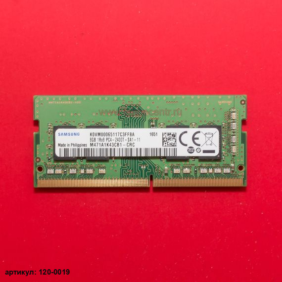 Оперативная память SODIMM 8Gb Samsung DDR4 2400