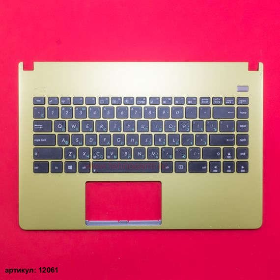 Клавиатура для ноутбука Asus X401A черный с желтым топкейсом
