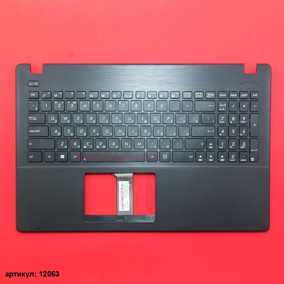 Клавиатура для ноутбука Asus X551CA черная с черным топкейсом