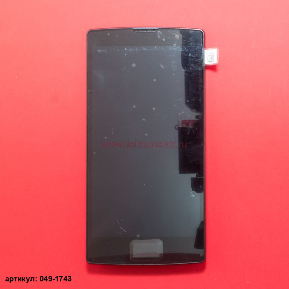 Дисплей в сборе с тачскрином для LG G4c H522Y черный с рамкой