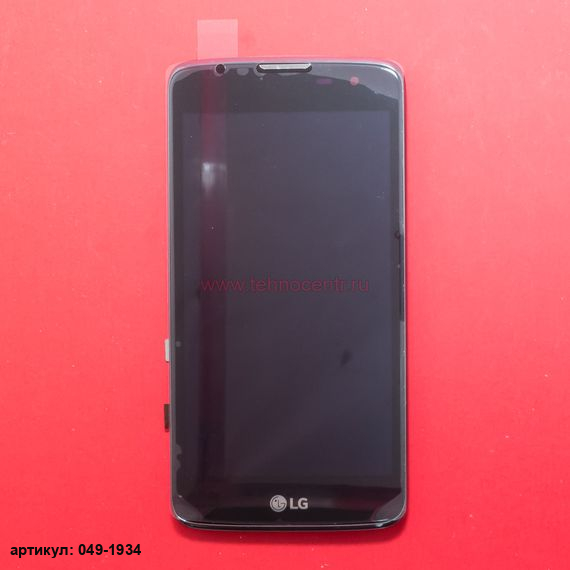 Дисплей в сборе с тачскрином для LG K7 X210DS черный с рамкой
