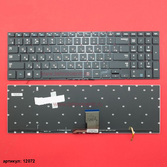 Клавиатура для ноутбука Samsung NP770Z5E, NP880Z5E черная с подсветкой