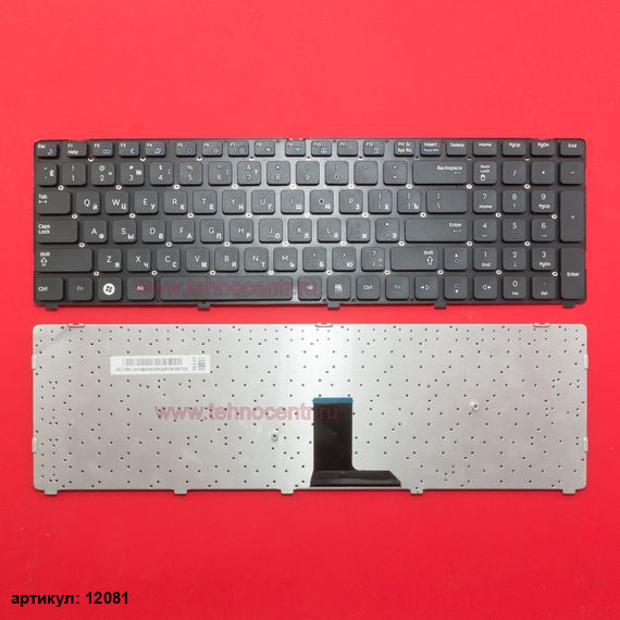 Клавиатура для ноутбука Samsung NP-R780 черная без рамки