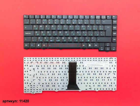 Клавиатура для ноутбука Asus F3, PRO31, X52 черная 24 pin