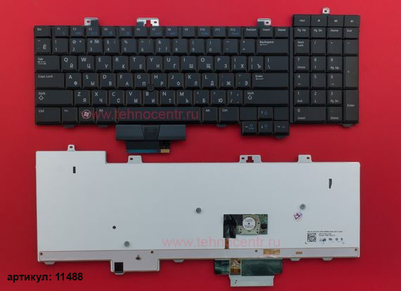 Клавиатура для ноутбука Dell Precision M6400, M6500 черная с подсветкой