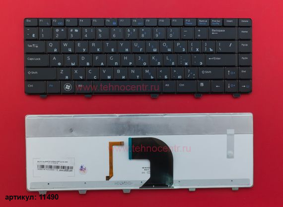 Клавиатура для ноутбука Dell Vostro 3300, 3400, 3500 черная с подсветкой
