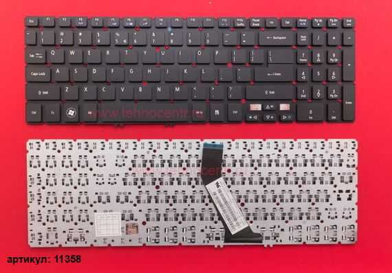 Клавиатура для ноутбука Acer V5-531, V5-551, V5-571 черная (английская)